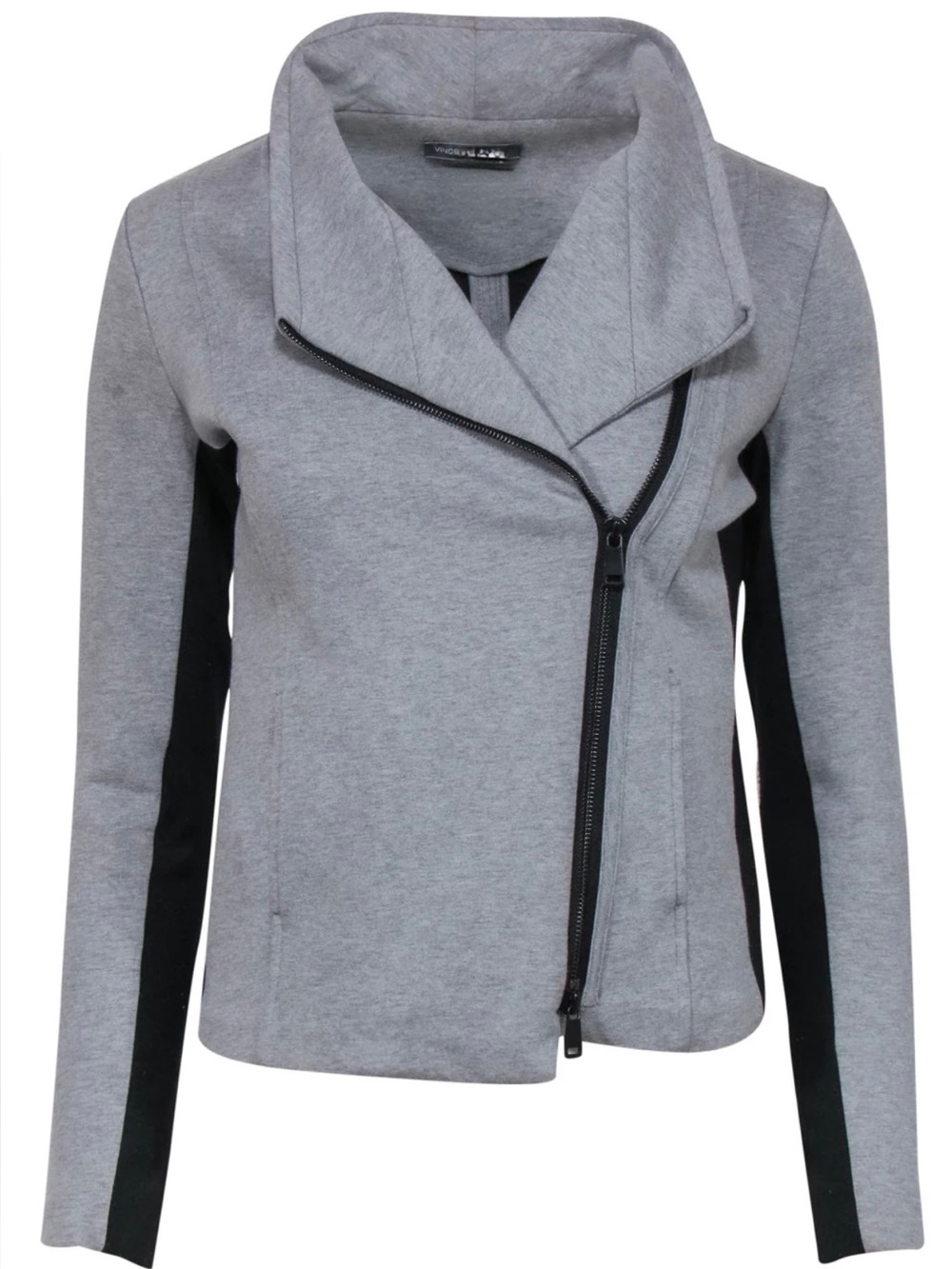 Vince Gray Scuba Knit Moto Jacket | Size Small | Excellent Condition
